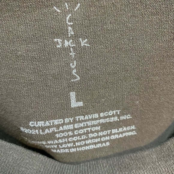 Cactus jack travis scott digital girl tshirt size large NEW - Picture 3 of 5